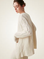 Blair - Two Piece Cable Knit Cashmere Cardigan