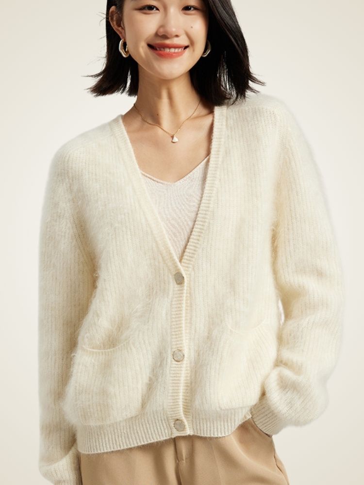 Maelis - Ribbed Cashmere Cardigan