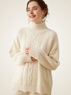 Odessa - Cable-Knit Cashmere Turtleneck