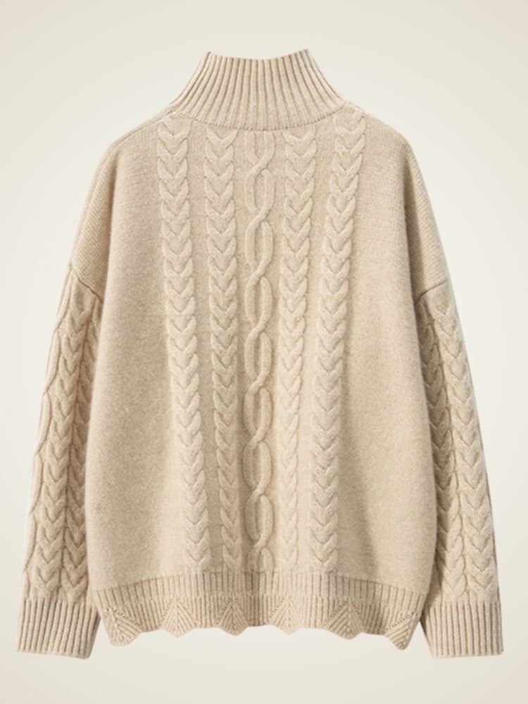Odessa - Cable-Knit Cashmere Turtleneck