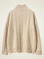 Odessa - Cable-Knit Cashmere Turtleneck