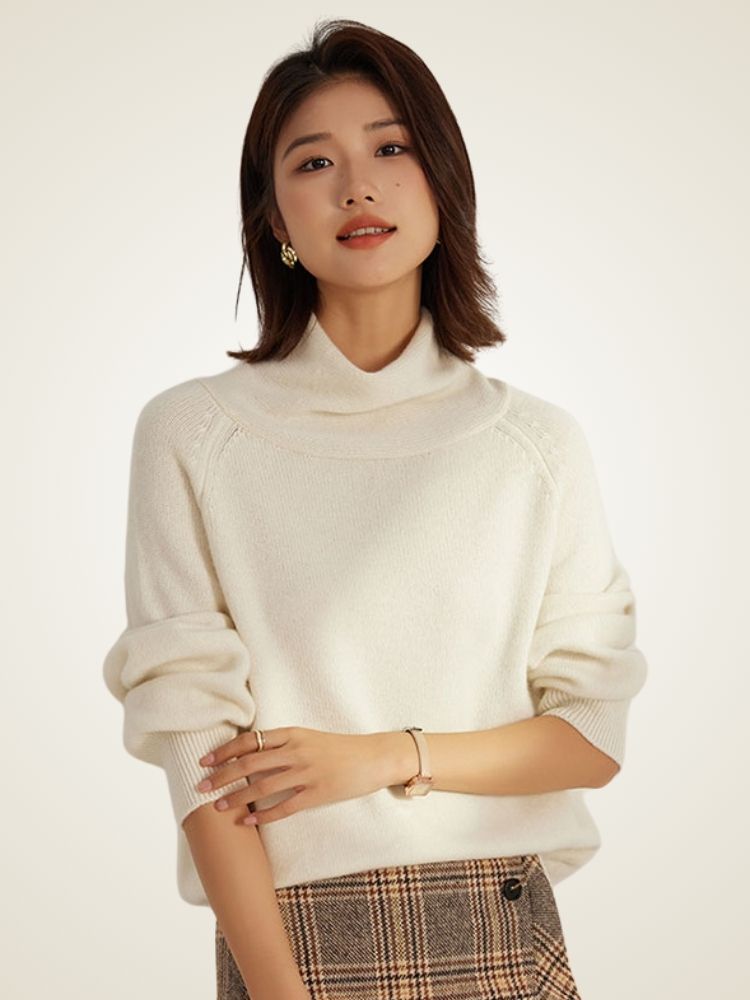 Kahila - Wide Collar Cashmere Turtleneck