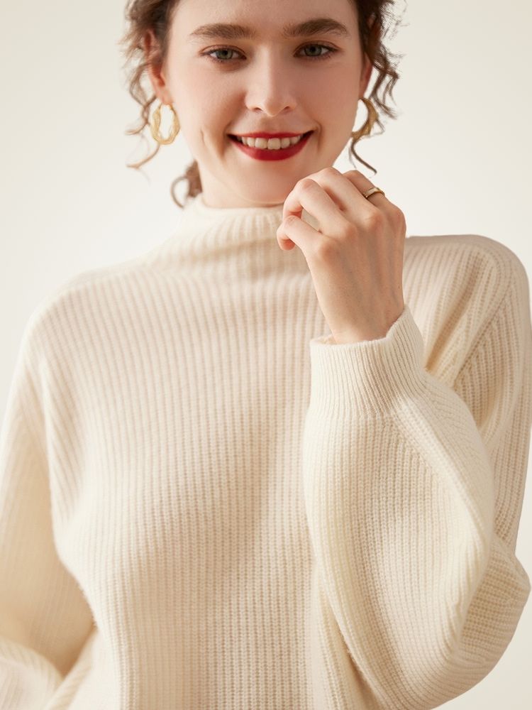Olympia - Ribbed Cashmere Turtleneck Sweater