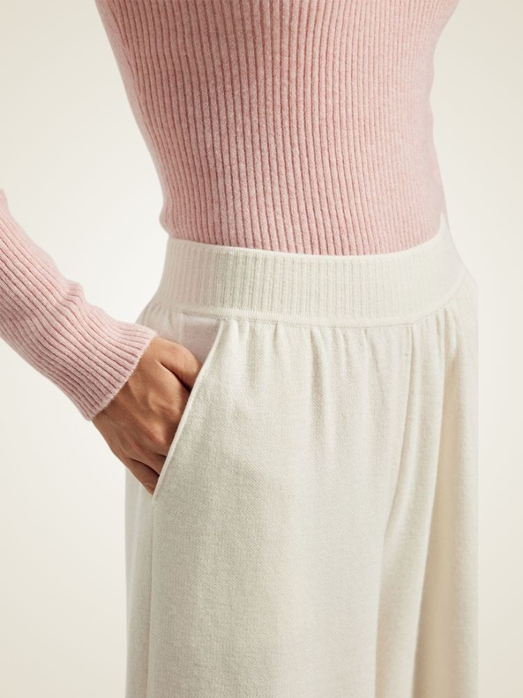 Zaylie -  Wide Leg Cashmere Pants