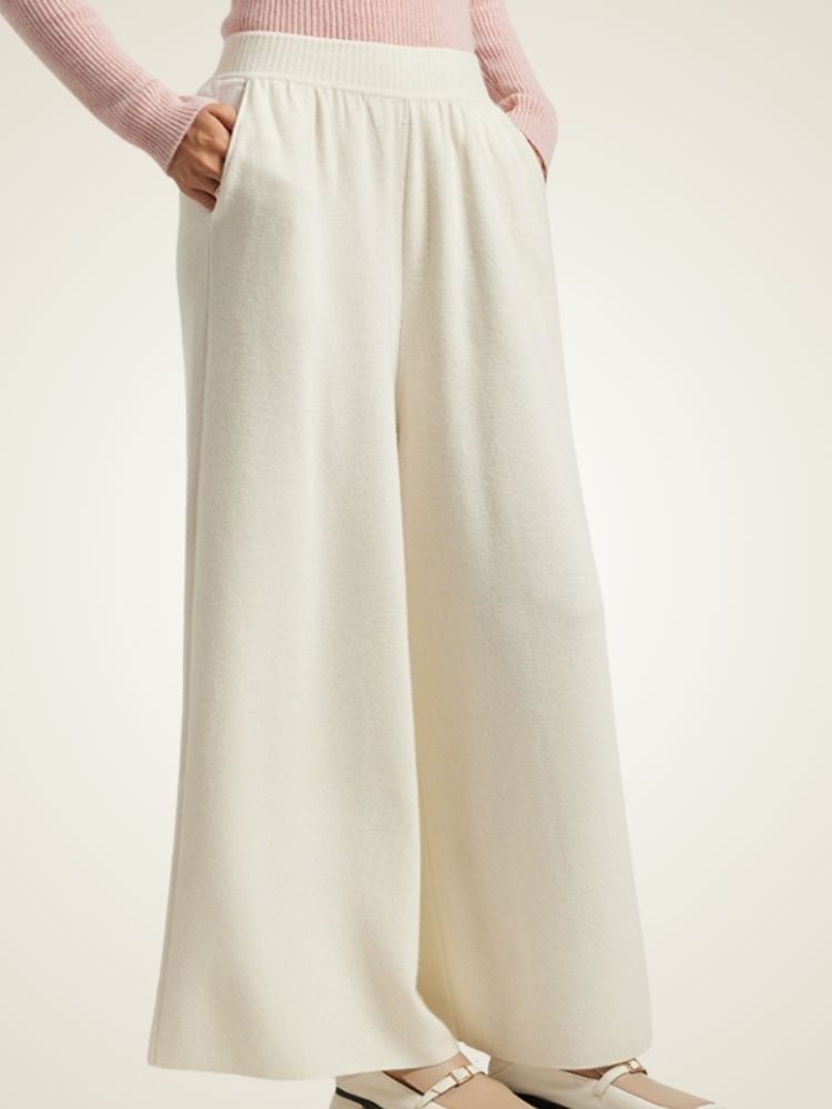 Zaylie -  Wide Leg Cashmere Pants