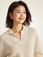 Alisande - Open-Knit Cashmere Sweater