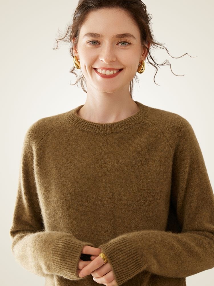 Yeloria - Raglan Sleeves Cashmere Sweater