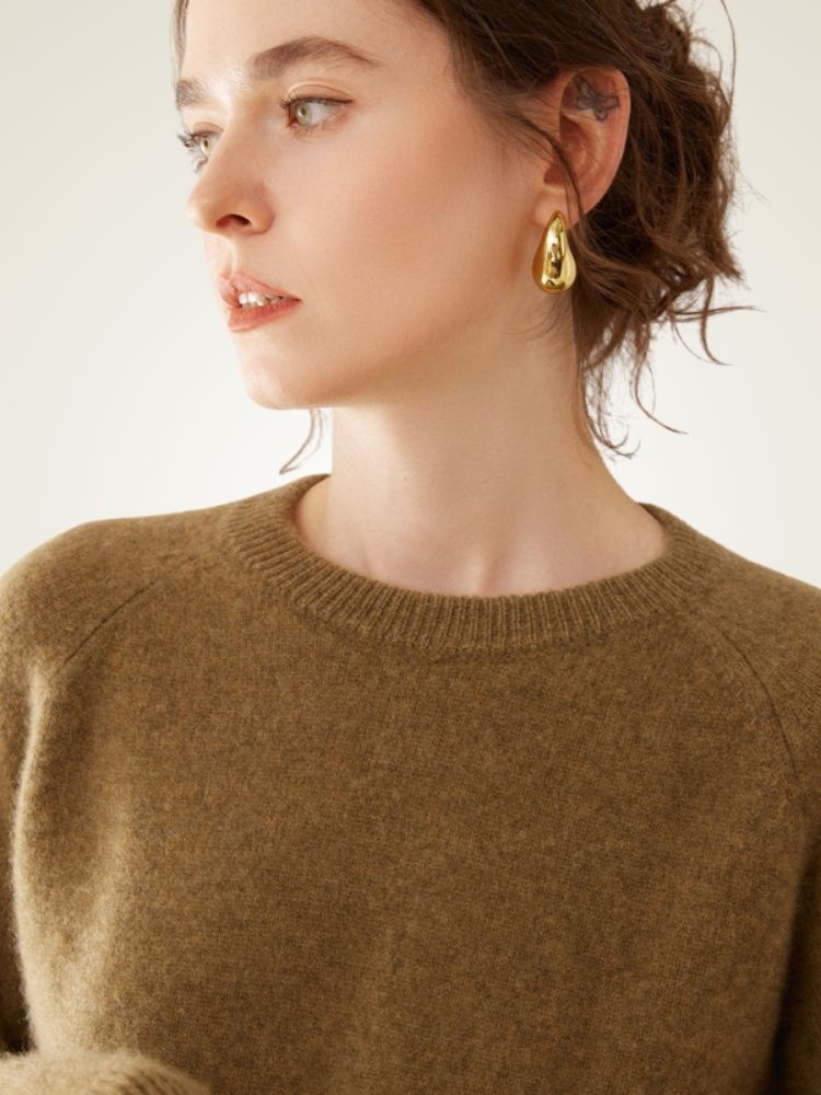 Yeloria - Raglan Sleeves Cashmere Sweater