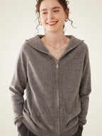 Lorynna - Zip-Up Cashmere Hoodie