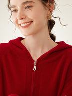 Lorynna - Zip-Up Cashmere Hoodie