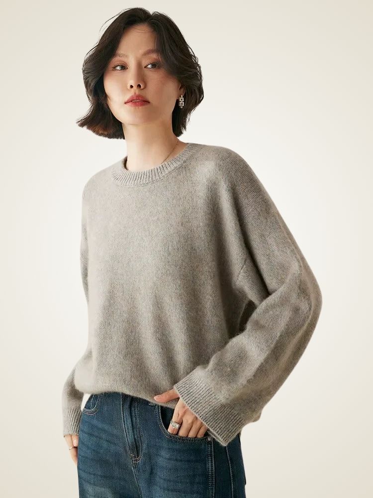 Lauren - Oversize Crewneck Cashmere Sweater