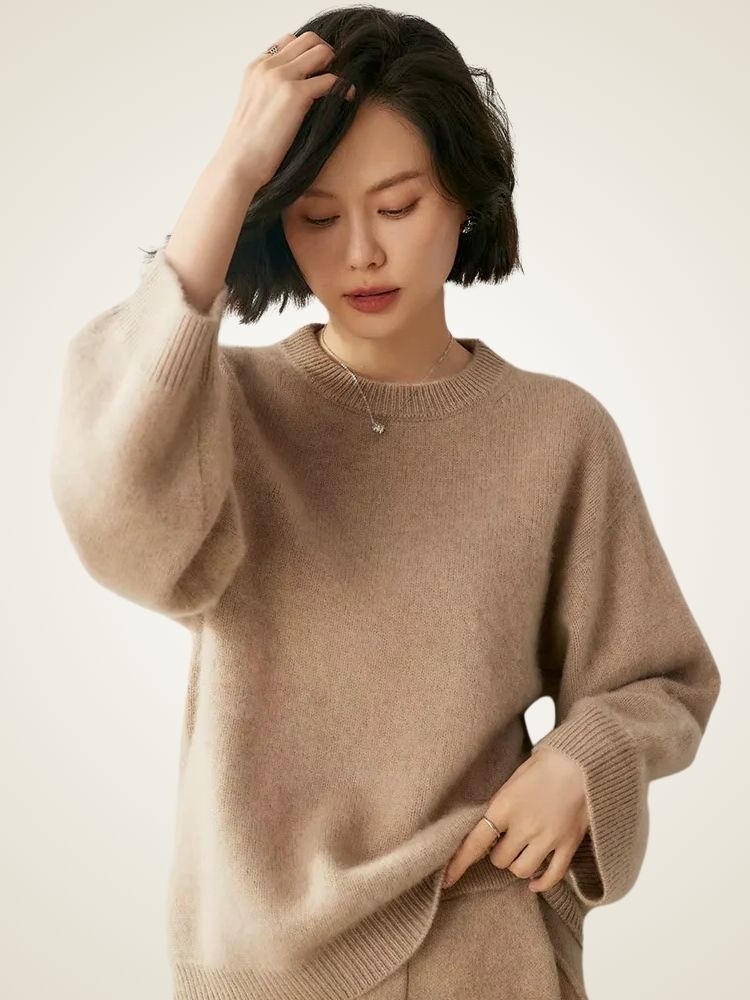 Lauren - Oversize Crewneck Cashmere Sweater