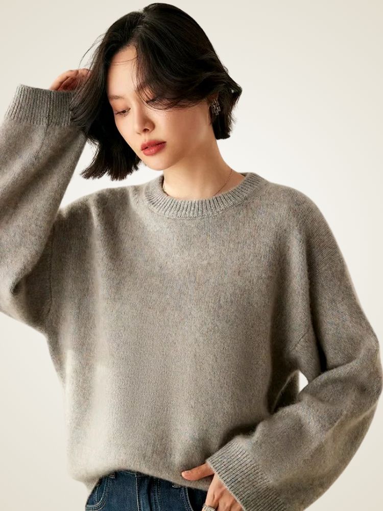 Lauren - Oversize Crewneck Cashmere Sweater