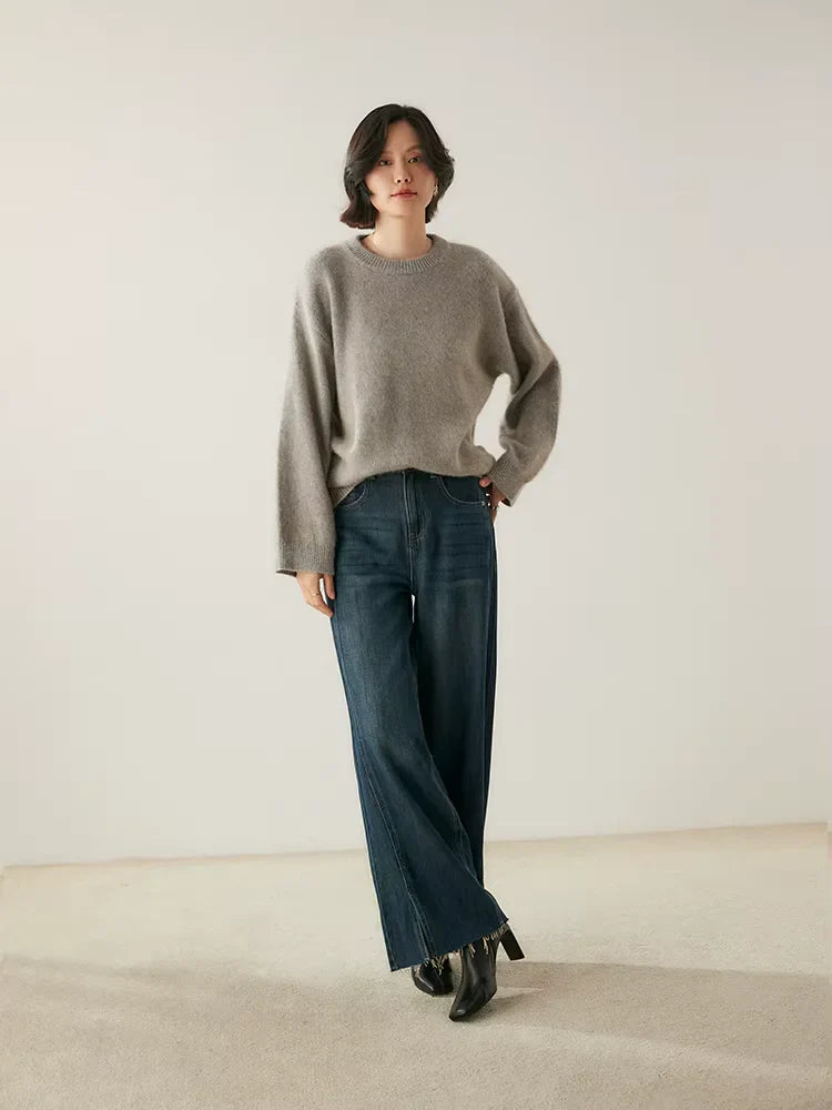 Lauren - Oversize Crewneck Cashmere Sweater