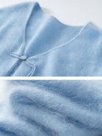 Severina - Tie-Front Fuzzy Knit Cardigan