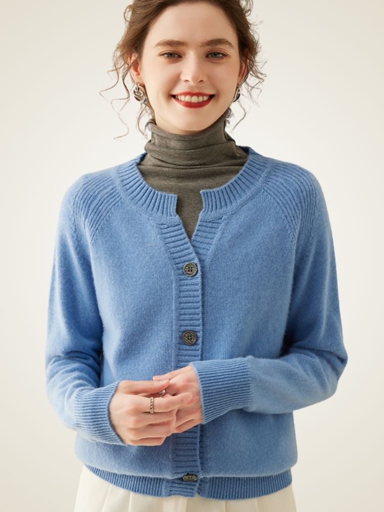 Celestia - Buttoned Cashmere Cardigan