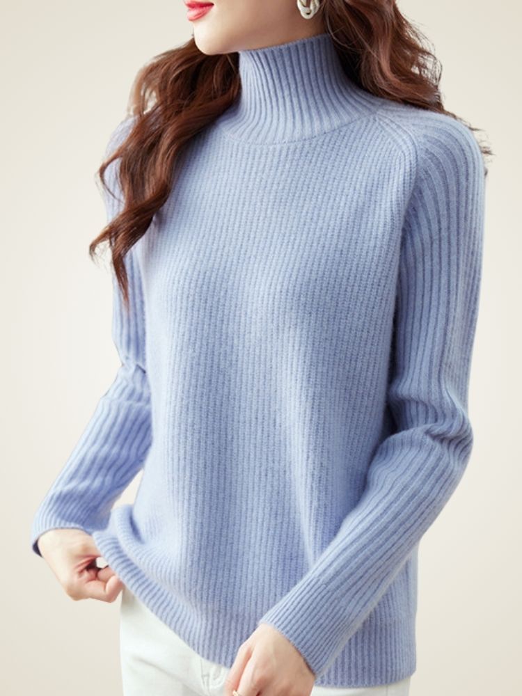 Liora - Ribbed Cashmere Turtleneck