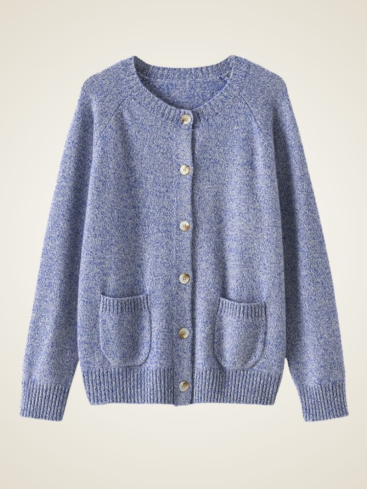 Nessa - Heathered Cashmere Cardigan
