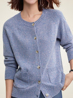 Nessa - Heathered Cashmere Cardigan