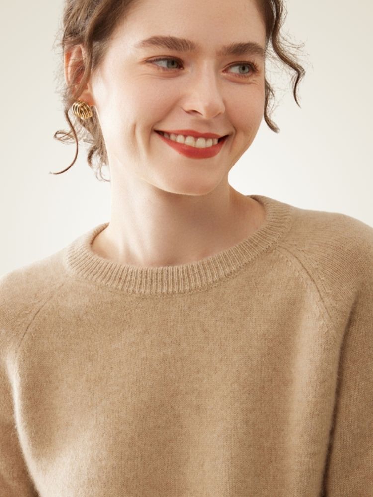 Yeloria - Raglan Sleeves Cashmere Sweater