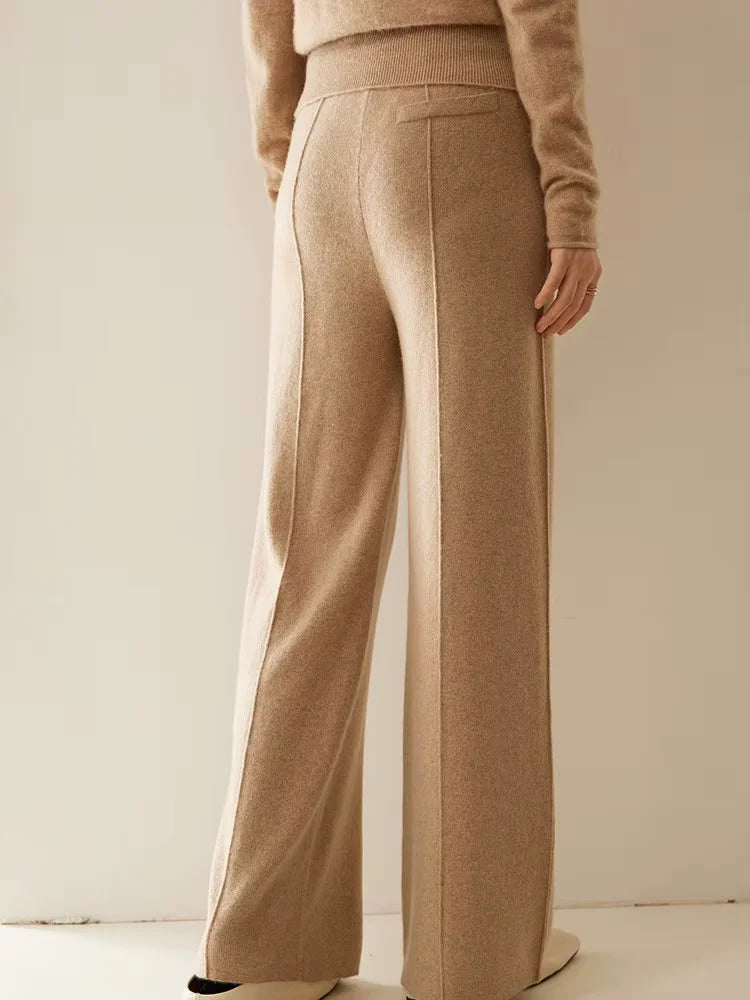 Kaila - Wide Leg Cashmere Pants
