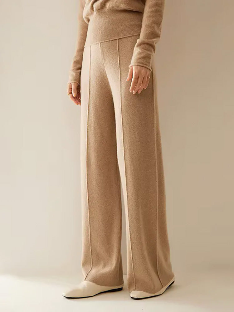 Kaila - Wide Leg Cashmere Pants
