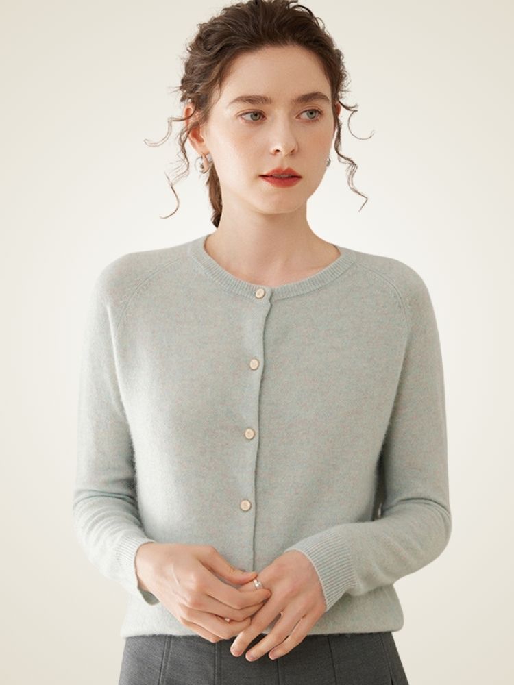 Dana - Classic Pure Cashmere Cardigan