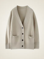 Jade - V Neck Cashmere Cardigan