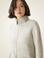 Levana - Heather Polo Collar Cashmere Cardigan