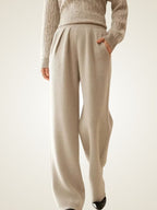 Rosalie - Pleated Cashmere Pants