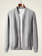 Cooper - Bomber Collar Cashmere Cardigan