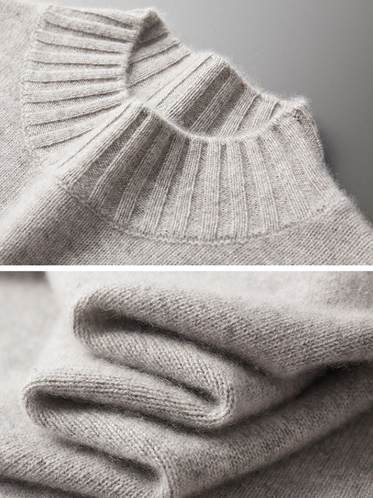 Lennox - High Collar Cashmere Sweater