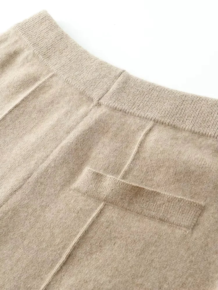 Kaila - Wide Leg Cashmere Pants