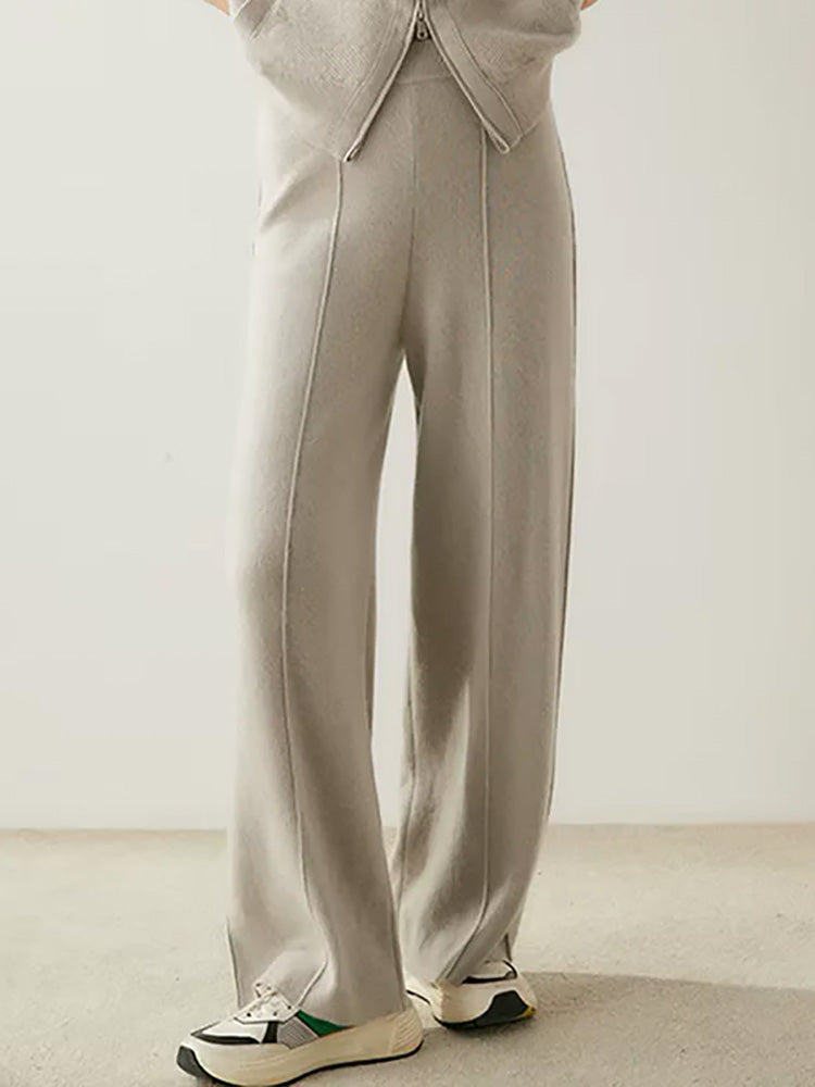 Kaila - Wide Leg Cashmere Pants