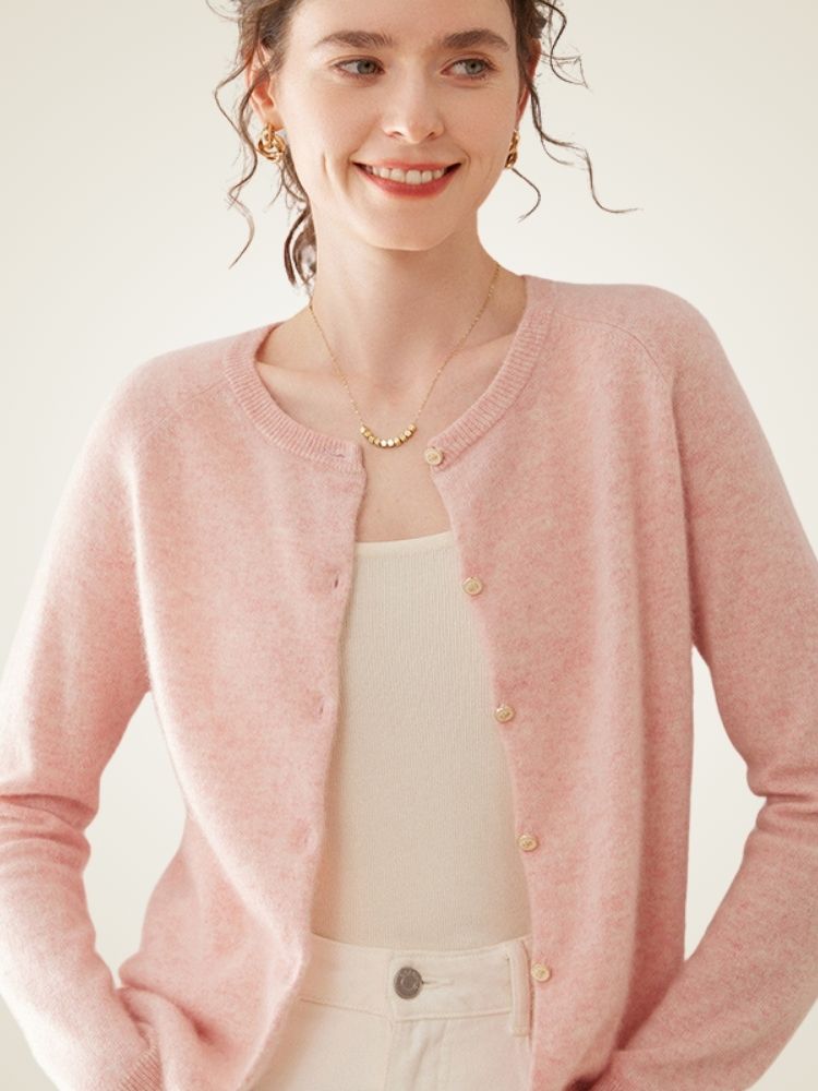 Dana - Classic Pure Cashmere Cardigan