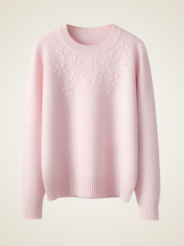 Rhiessa - Floral Cashmere Sweater