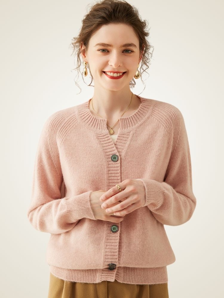 Celestia - Buttoned Cashmere Cardigan