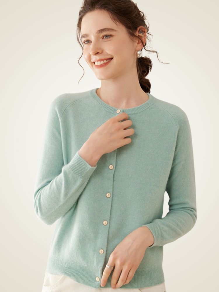 Dana - Classic Pure Cashmere Cardigan