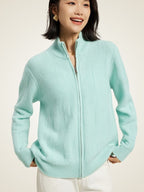 Vala - Zip-Up Cashmere Cardigan