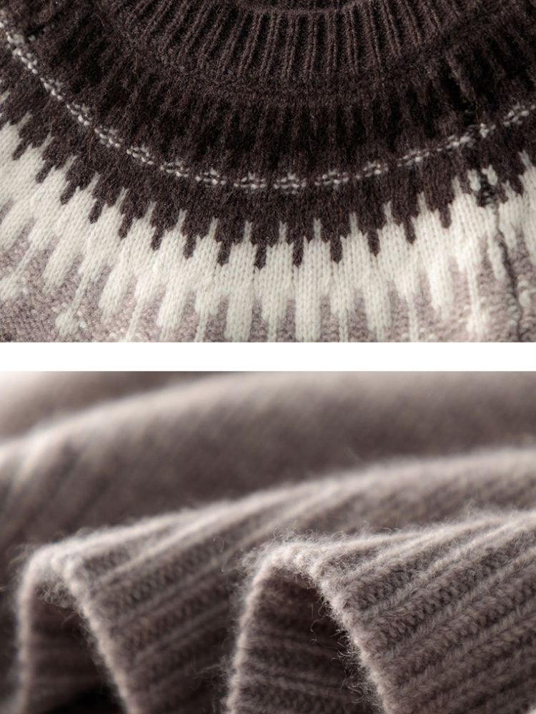 Ansel - Knitted Yoke Cashmere Sweater