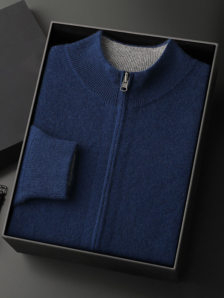 Dorian - Zipped Cashmere Cardigan