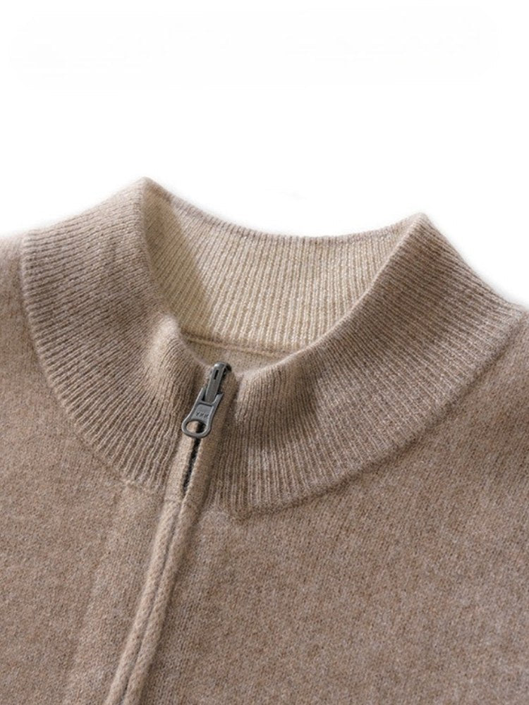 Dorian - Zipped Cashmere Cardigan