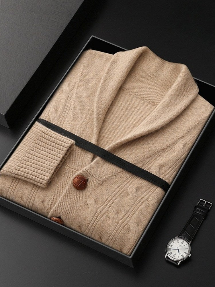 Elio - Shawl Collar Cashmere Cardigan