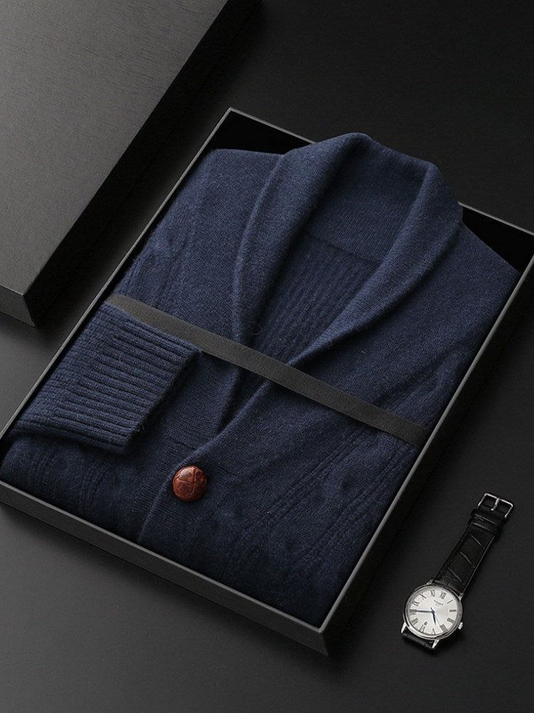 Elio - Shawl Collar Cashmere Cardigan