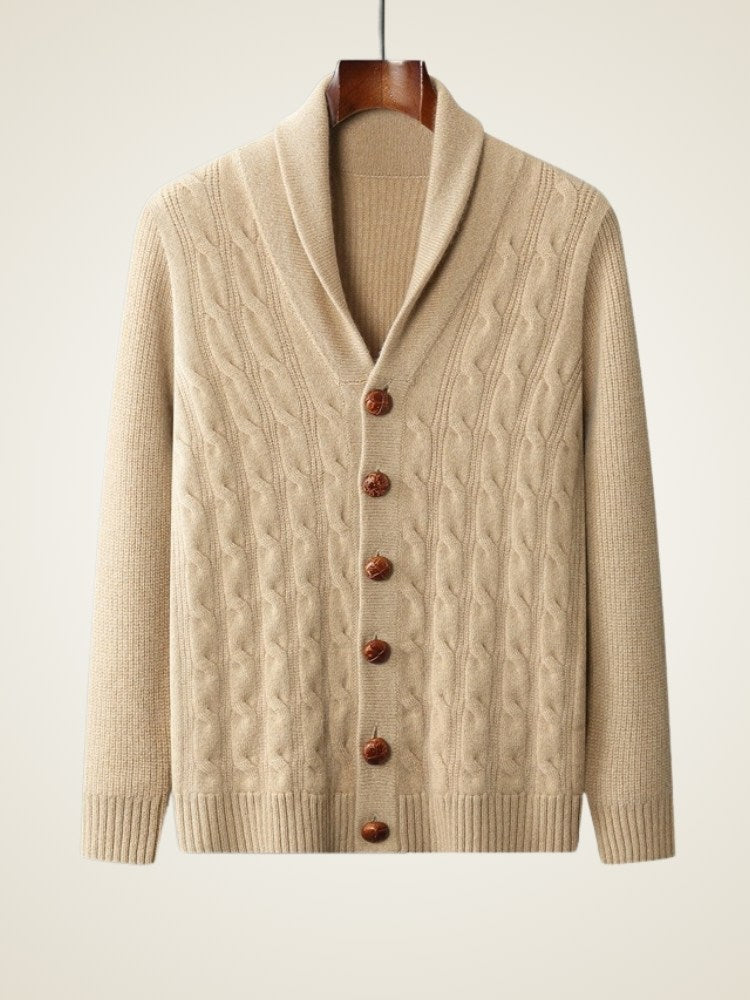 Elio - Shawl Collar Cashmere Cardigan