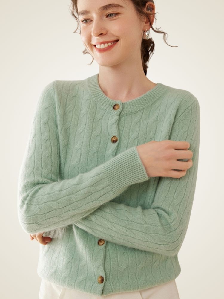 Domi - Cable-Knit Cashmere Cardigan