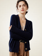 Avi - Classic Cashmere Buttoned Cardigan