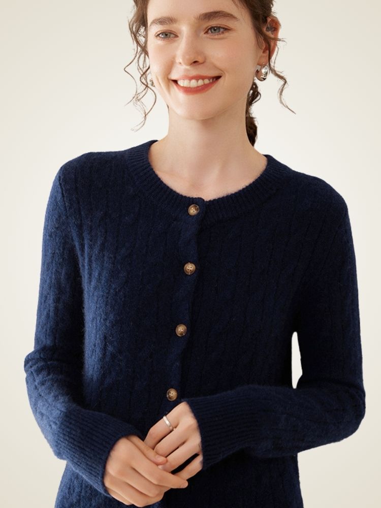 Domi - Cable-Knit Cashmere Cardigan