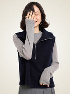 Adara - Half-Zip Cashmere Vest