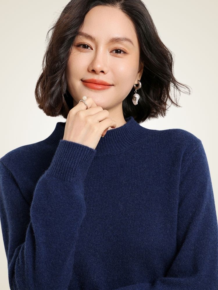 Odalisse - Mock Neck Cashmere Sweater